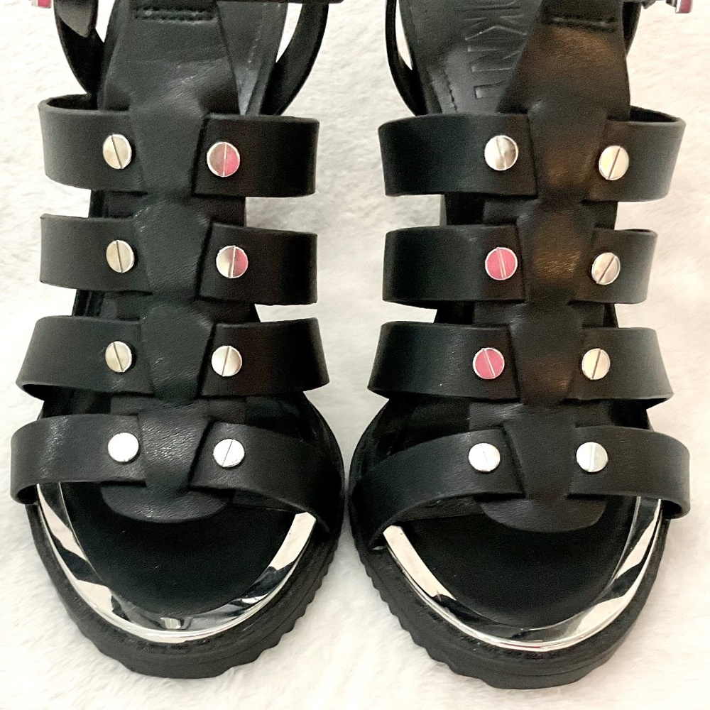DKNY  BRIA SLINGBACK SANDAL Studded Strappy open toe  Leather Gladiator Size 7M - Picture 5 of 15